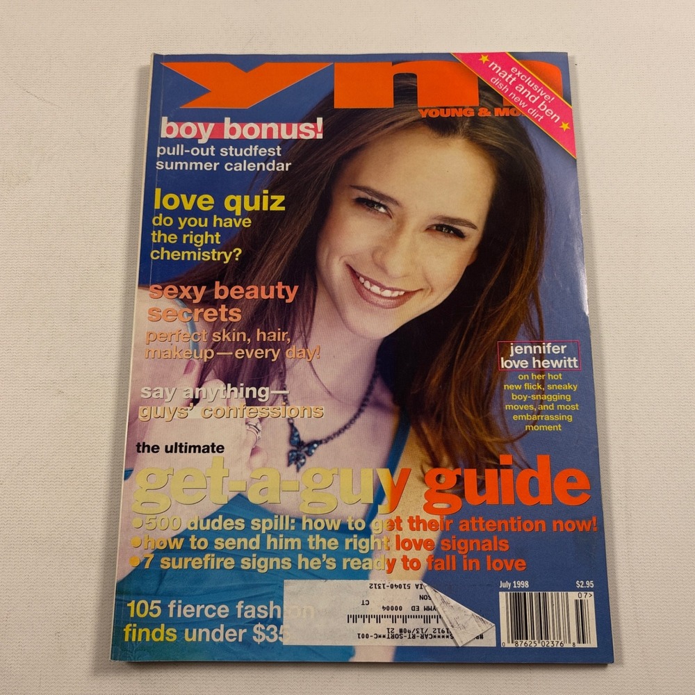 YM Young & Modern Magazine July 1998 Jennifer Love Hewitt 90s Teen Lifestyle